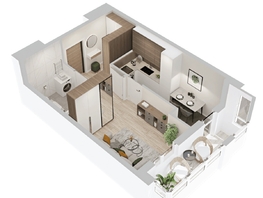 Продается 1-комнатная квартира  ЖиВой комплекс на Кузьмихе, 33.87  м&sup2;, 5800000 рублей