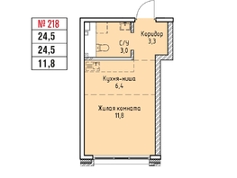 Продается 1-комнатная квартира ЖК Стрижи Сити, блок-секции 6,7, 24.5  м&sup2;, 8456000 рублей