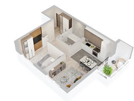 Продается 1-комнатная квартира  ЖиВой комплекс на Кузьмихе, 46.54  м&sup2;, 8800000 рублей