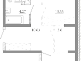 Продается 2-комнатная квартира ЖК Мега, дом 8, 64.08  м&sup2;, 7369200 рублей