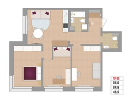 Продается 3-комнатная квартира ЖК Стрижи Сити, блок-секции 6,7, 84.6  м&sup2;,  рублей