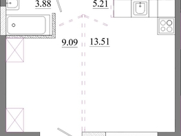 Продается 1-комнатная квартира ЖК Первый Ленинский квартал, Дом 6, 35.09  м&sup2;, 4947690 рублей