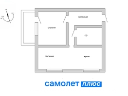 Продается 2-комнатная квартира Сибиряков-Гвардейцев (2/3-Л) тер, 41  м², 5290000 рублей