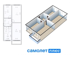 Продается 3-комнатная квартира Ленина пр-кт, 61.8  м², 5370000 рублей