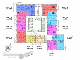 Продается 3-комнатная квартира ЖК Планета, корпус 1, 62.2  м², 8570547 рублей