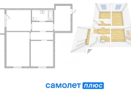 Продается 2-комнатная квартира Строителей б-р, 58.2 м², 6390000 рублей