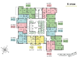 Продается 3-комнатная квартира ЖК Планета, корпус 2, 62.2  м², 8880936 рублей
