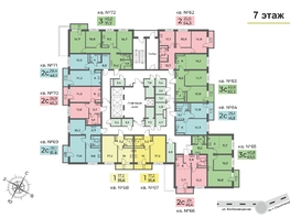 Продается 3-комнатная квартира ЖК Планета, корпус 2, 63.5  м², 10590000 рублей