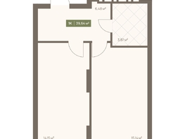 Продается 1-комнатная квартира ЖК НОВА на Московском, 39.64  м&sup2;, 6513886 рублей