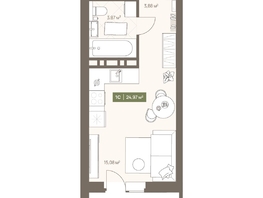 Продается Студия ЖК НОВА на Московском, 24.97  м², 4649486 рублей