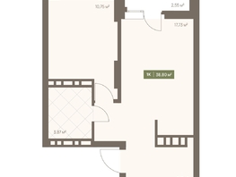 Продается 1-комнатная квартира ЖК НОВА на Московском, 38.8  м&sup2;, 7197400 рублей