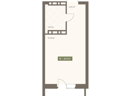 Продается Студия ЖК НОВА на Московском, 26.12  м², 4929602 рублей