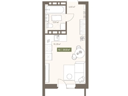 Продается Студия ЖК НОВА на Московском, 26.12  м&sup2;, 5187432 рублей