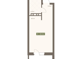 Продается Студия ЖК НОВА на Московском, 28.35  м&sup2;, 5471550 рублей