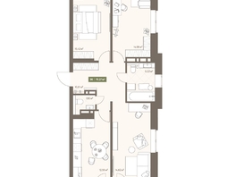 Продается 3-комнатная квартира ЖК НОВА на Московском, 78.27  м&sup2;, 12068379 рублей