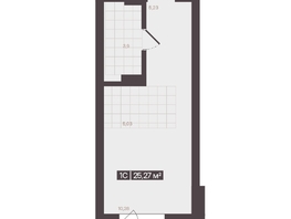 Продается 1-комнатная квартира  Жилой квартал «Моне», 25.27  м&sup2;, 4511368 рублей