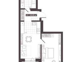Продается 2-комнатная квартира  Жилой квартал «Моне», 49.88  м², 8125452 рублей