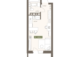 Продается Студия ЖК НОВА на Московском, 28.35  м&sup2;, 5084743 рублей