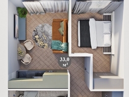 Продается 1-комнатная квартира ЖК Три поколения, дом 13, 33  м&sup2;, 4620000 рублей
