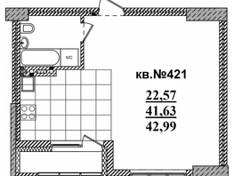 Продается Студия ЖК  Римский квартал, 2 очередь, 44.35  м², 8574122 рублей