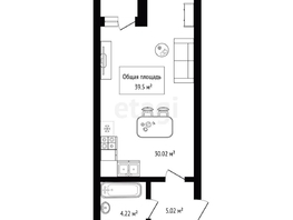 Продается Студия ЖК Leo (лео), 39.5 м², 5450000 рублей