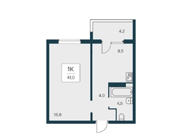 Продается 1-комнатная квартира ЖК Квартал на Игарской, дом 1, 40.5 м², 6250000 рублей