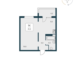 Продается 1-комнатная квартира ЖК Квартал на Игарской, дом 1 мон, 40.7  м², 5600000 рублей