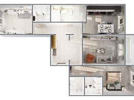 Продается 3-комнатная квартира ЖК Самоцветы, Бирюза дом 2, 87.5 м², 8150000 рублей