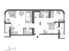 Продается Студия ЖК Беринг, дом 2, 99.4  м², 15750000 рублей
