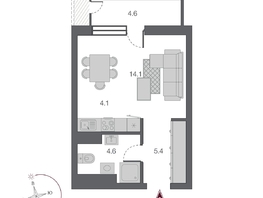 Продается Студия ЖК Беринг, дом 2, 28.2  м², 7300000 рублей