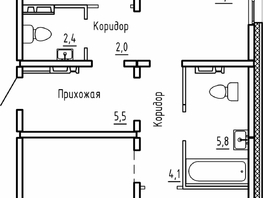 Продается 3-комнатная квартира ЖК Самоцветы, Бирюза дом 1, 89.4 м², 10726000 рублей