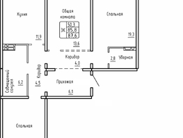 Продается 3-комнатная квартира ЖК Самоцветы, Бирюза дом 2, 87.6 м², 8100000 рублей