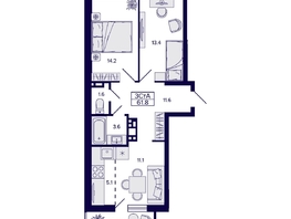 Продается 3-комнатная квартира ЖК Gorizont (Горизонт), 61.8 м², 8600000 рублей