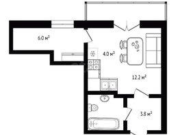 Продается Студия ЖК Эволюция, 1 оч, дом 3, 30.8 м², 4800000 рублей