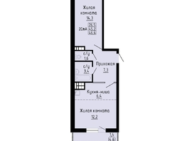 Продается 2-комнатная квартира ЖК Матрешкин двор, дом 2, 46.6 м², 5990000 рублей