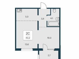 Продается 2-комнатная квартира ЖК Квартал на Игарской, дом 3 пан, 40.2 м², 5600000 рублей