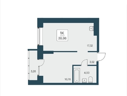 Продается 1-комнатная квартира ЖК Расцветай на Дуси Ковальчук, 39.38 м², 7500000 рублей