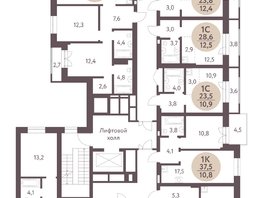 Продается 3-комнатная квартира ЖК Зеленый город, дом 1, 78.9 м², 8927600 рублей