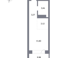 Продается Студия ЖК Державина, 50, 25.1 м², 7200000 рублей