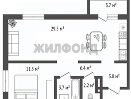 Продается 2-комнатная квартира ЖК Квартал на Игарской, дом 1, 54.6  м², 6100000 рублей