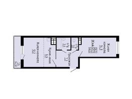 Продается 2-комнатная квартира ЖК Матрешкин двор, дом 2, 44.7 м², 5990000 рублей