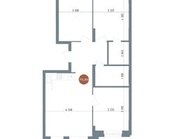 Продается 4-комнатная квартира ЖК 19/56 Кварталы Телецентра, сек 6, 79.69 м², 12770000 рублей