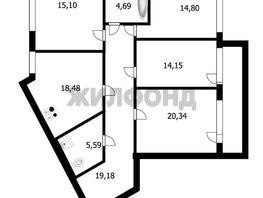Продается 4-комнатная квартира ЖК Огни сибири, дом 2, 120  м&sup2;, 21990000 рублей