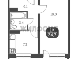 Продается 1-комнатная квартира Междуреченская ул, 34.6 м², 3830000 рублей