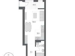 Продается Студия ЖК ОСКАР, дом 2, 32.5 м², 6395000 рублей