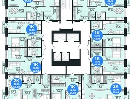 Продается 2-комнатная квартира ЖК Семейный квартал, дом 3, 60.08 м², 6284700 рублей