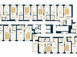 Продается 3-комнатная квартира ЖК Первый на Есенина, дом 3, 65 м², 9899700 рублей