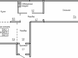 Продается 2-комнатная квартира ЖК Самоцветы, Бирюза дом 2, 62.3 м², 6150000 рублей