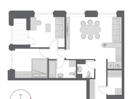 Продается 3-комнатная квартира ЖК Дом Нобель, 70.5 м², 15850000 рублей