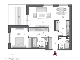 Продается 2-комнатная квартира ЖК Дом Нобель, 68.06 м², 19600000 рублей
